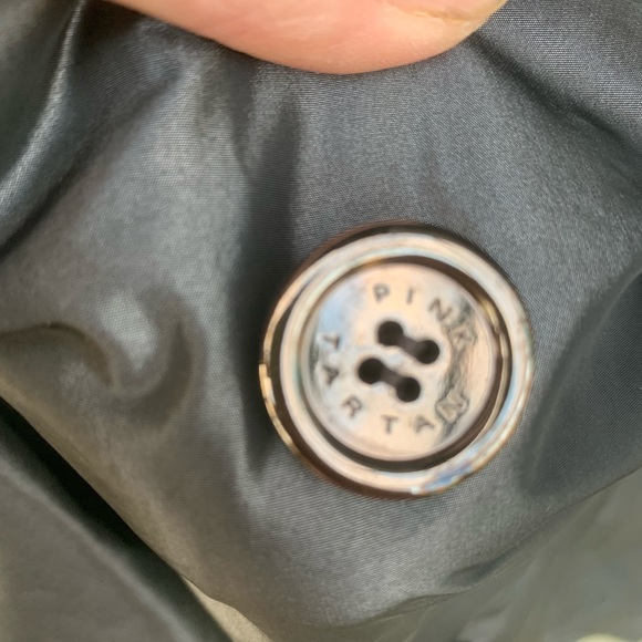 Pink Tartan gun metal color ruffled fri lined trench coat Size 12 - Picture 7 of 10